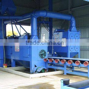 Pass Through Steel Gas Bottle Descaling Sandblaster, Rust Cleaning Sandblasting Machine