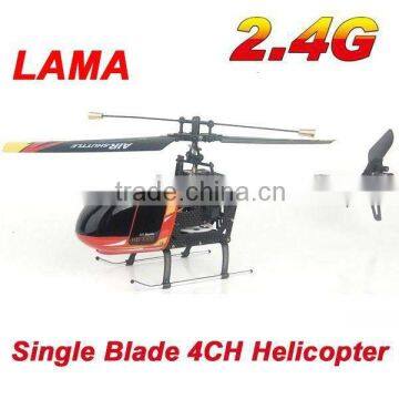 2.4G RC Single Blade 4CH Mini Helicopter LAMA Helicopter