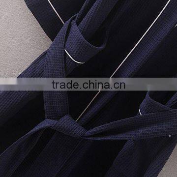 New 2016 Men Waffle Cotton Bathrobes Men Bathroom Spa Robe Male Plus Size Pajamas Traditional Yukata Sleepwear photo-6