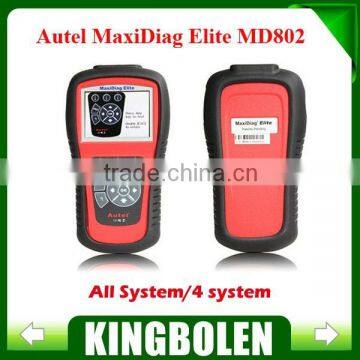 New Original Code Reader Autel MD802 All System/4 System Autel Code Scanner Maxidiag Elite MD802 One Year Warranty