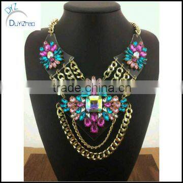 wholesale chunky statement leather necklace in china