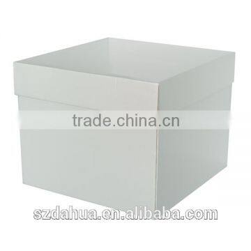 Hinged cube cardboard gift box