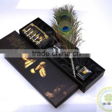 New Style Custom Quill Pen Set/Fashion Feather Pen and Quill Set