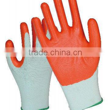 Polyester knitted gloves with Nitrile coated on palm