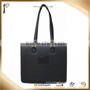 Popwide newest 2014 Black College Wind leather tote bag, men tote bag