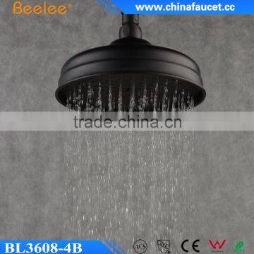 Black Round Brass Shower ORB Ceiling Wall Rainfall Shower Head photo-4