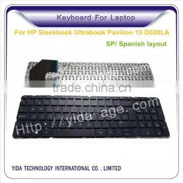 Hot Genuine spainsh Laptop Keyboard for HP Sleekbook Ultrabook Pavilion 15 D020LA black