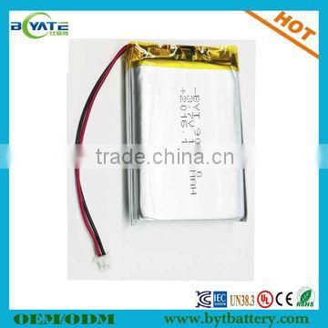 3.7V 1700mAh rechargeable lithium polymer battery for facial massages