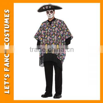 new design skeleton print poncho costume PGMC0990