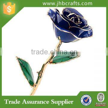 Handmade Metal Blue Rose Gift Indoor Home Decoration