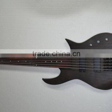 6 string electric bass guitar custom service fretless fingerbaord alder body