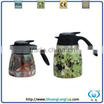 Customized logo printing stainless steel tea pot,coffee carafe