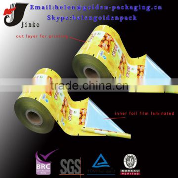 food wrapping film in roll /snacks plastic packaging bag film