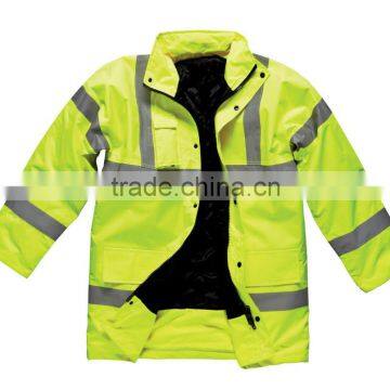 Hi Viz High Vis Visibility Road Traffic Safety Jacket Coat Work Wear EN471
