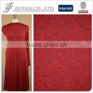 Jiufan Textile Knitted RT Span 2x2 Rib Rayon Polyester Spandex Fabric