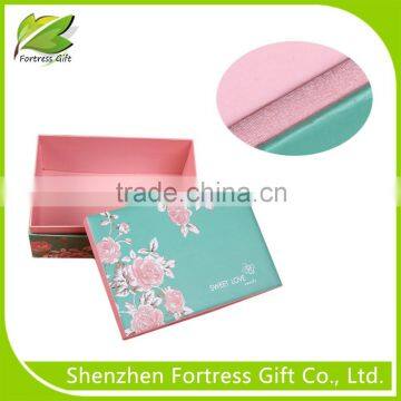 Wholesale fancy flower printed gift packaging box