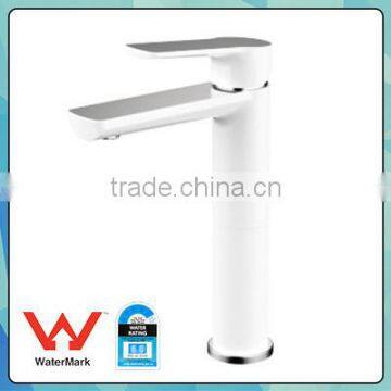 high gloss white coating and chrome high body Basin watermark taps 1460CW