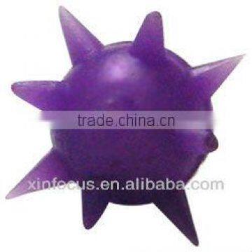 Silicone UV Tongue Tickler - Spikey Sphere Purple & body piercing jewelry accessory