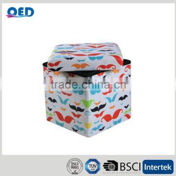 Foldable Design Security Filling Foam Foldable Storage Ottoman photo-3