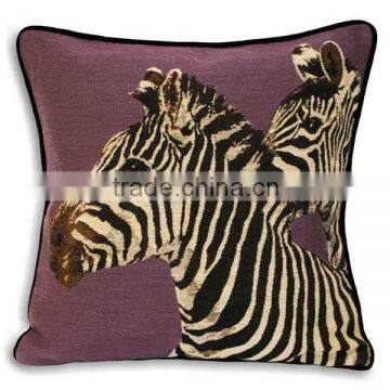 3d zebra print square luxury cushion
