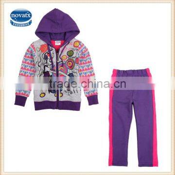 5-9Y (FG4631) New design nova kids children clothes printed kids girls winter clothes sets wear