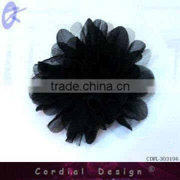 2013 hot black handmade feather flower hair clips