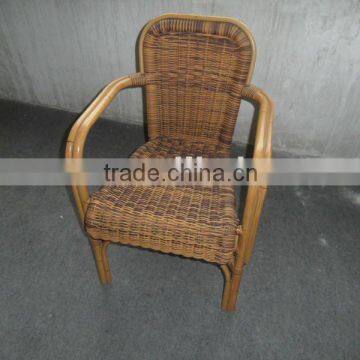 Rattan outdoor chair in bamboo looking