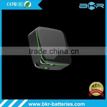 24W 2-Port Wall Charger w Foldable Plug
