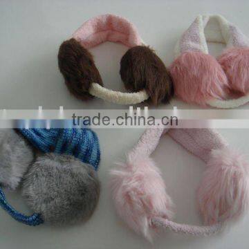 2014 Fashion Knitted Warm Earmuffs with logo