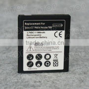 3.7V 1980mAh Battery For Samsung Galaxy S2 LTE T-Mobile T989 Hercules