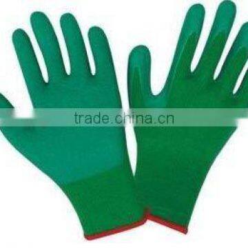 10g 5 yarns latex dipped polyester liner construction working glove