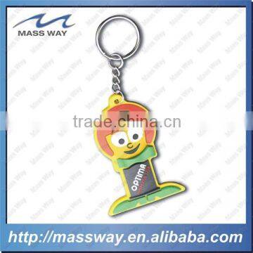 kids lovely cartoon custom design 3D Soft rubber PVC key chain