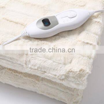 100% Safe Heated Electric Warmed Blanket With 100% Brushed PV Fur+Non-woven Fabric photo-3