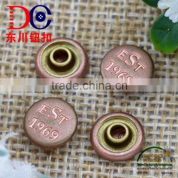 SGS Fashion Metal Jean Rivet With Embossed Logo Rivet Stud for Shoes photo-4