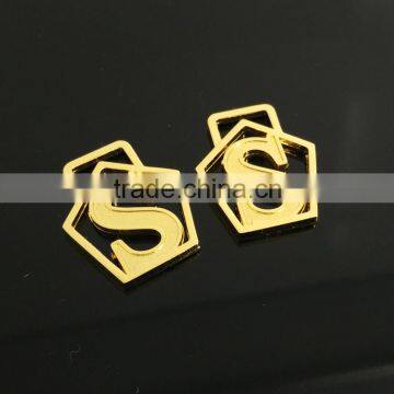 gold plating metal custom hang bag tag