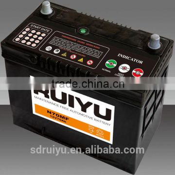 HOT ! for starting N50L 12V 50AH engine auto battery