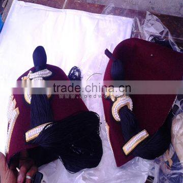 Bullion Rhinestones Embroidery Hat | AS Salam Temple 215 | Jeweled Shriners Fez With Tassel | Masonic Officer Hat photo-3