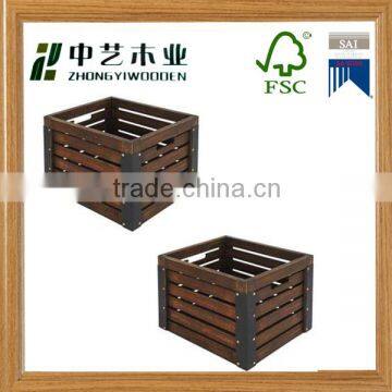Hot Sale Customized Handmade New Design Wooden Fruit Crate Used Wooden Wine Crate