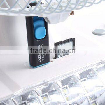 High quality china wholesale fan,promotion solar energy fan,portable led emergency light and fan