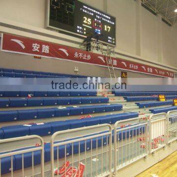 sport entertainment indoor retractable tribune telescopic bleacher folding plastic seating flex grandstand. portable bleacher