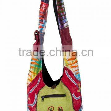 cotton canvas hippie shoulder bags and stone washed Bag