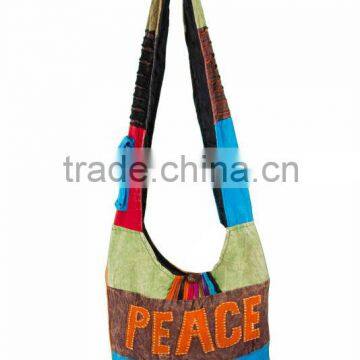 fashionable new stylish hippie shoulder bag, fashion shoulder bag Stylish canvas long strap cross body shoulder bags for girls