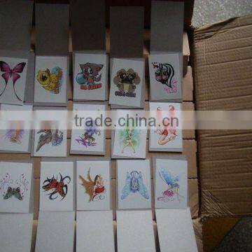 Vending Temporary Tattoo Sticker Card