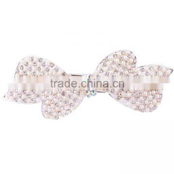 Traditional Korean Hair Accessories Crystal with Pearl Butterfly Hairpiece Cheap Jewelry