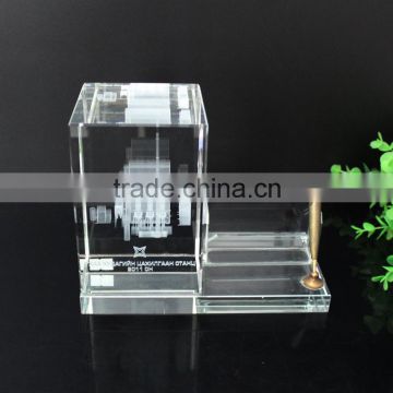 Personality crystal 3d laser manager stationery office use