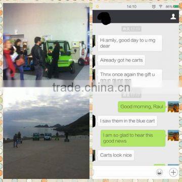 Off Road 2 Seats Sightseeing Car 4wd Electric Vehicle on Sale photo-6