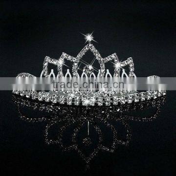 New designs rhinestone wedding cheap pageant crowns