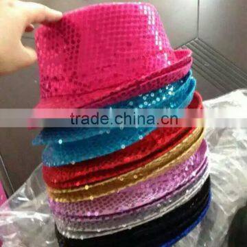 Fashion Flashing Fedora Sequin Gangster Hat Hot Jazz Hat Cap photo-2