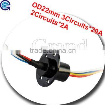 OD 22mm 5 conductors electrical contacts slip ring crane slip ring