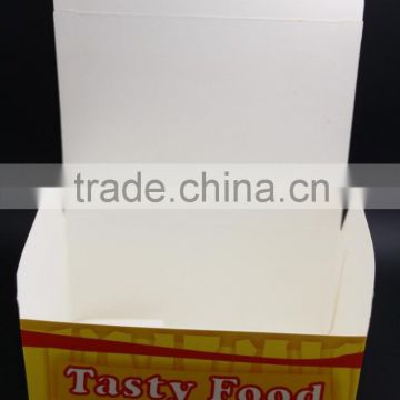 Disposable custom logo printed food grade paper snack paper box take away